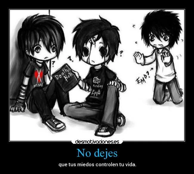 carteles anime emo gotica deathnote amigos vida suenos tristeza ...