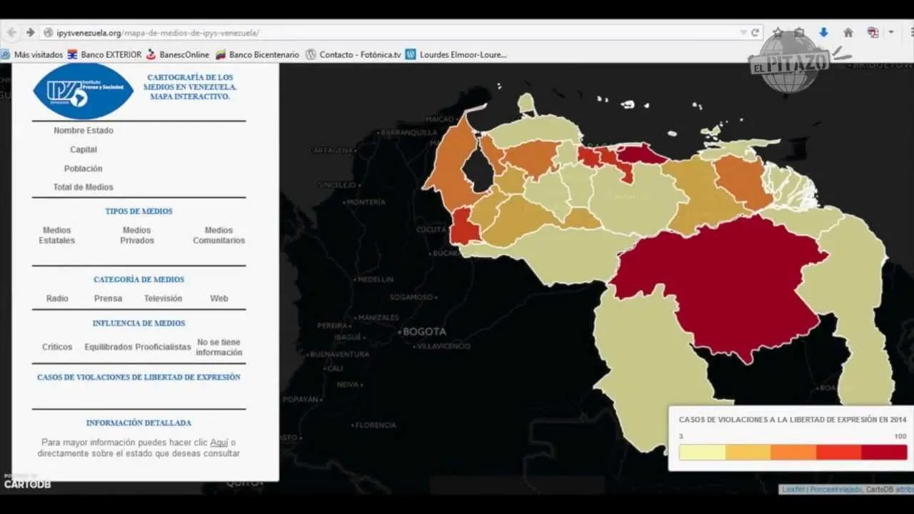 Cartografía de los medios en Venezuela. Mapa interactivo. - IPYS