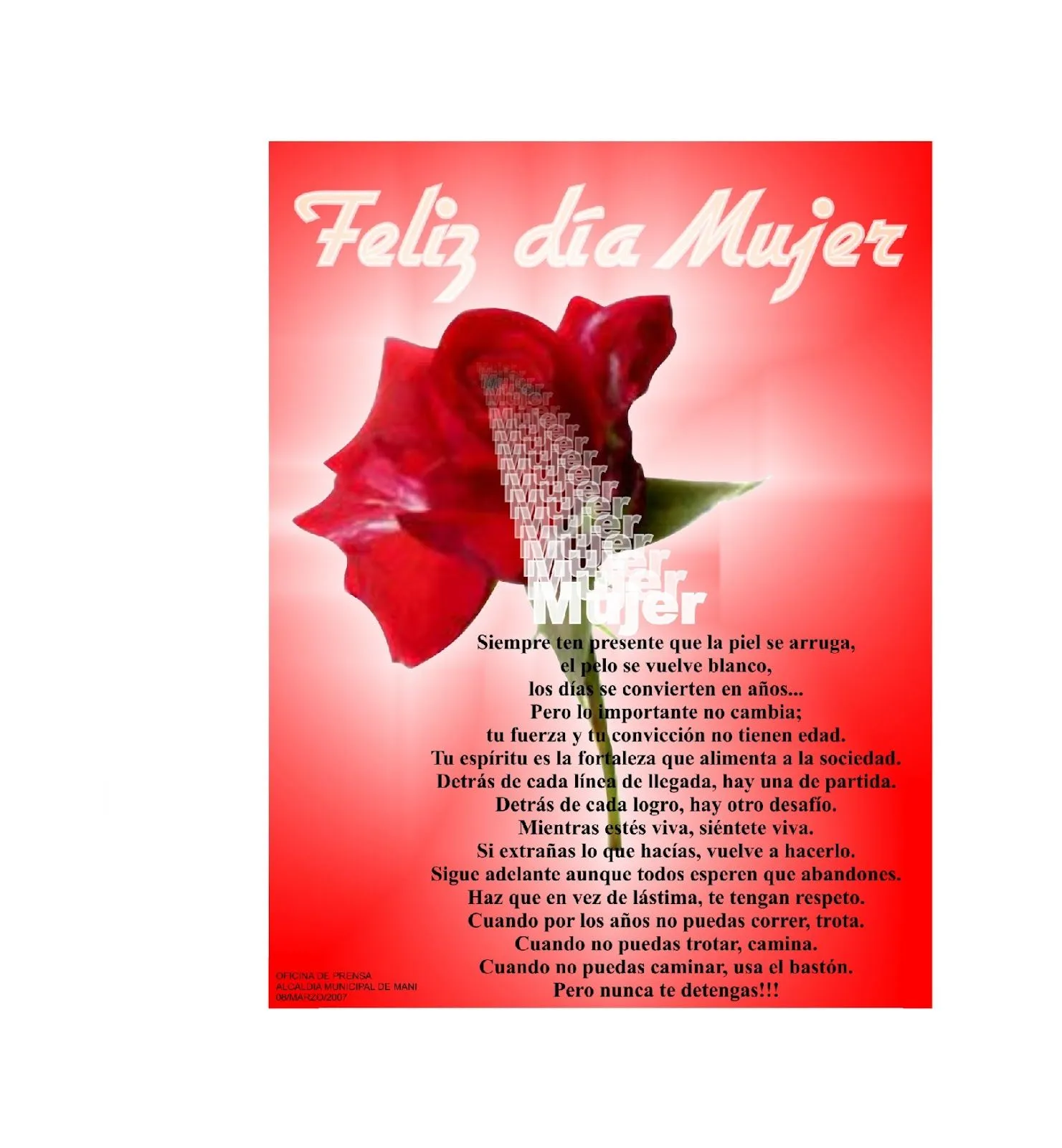 CASA DE ARNÁIZ: Feliz Día Internacional de la Mujer. Poema de ...