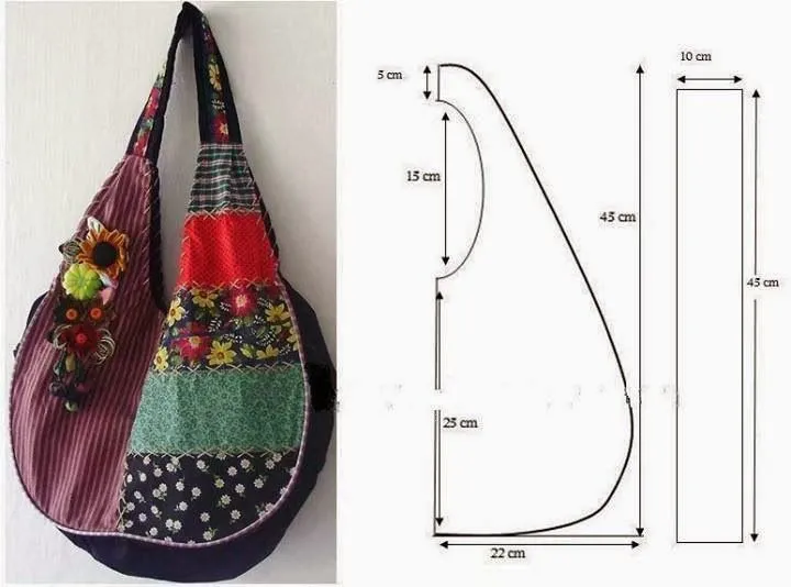 LO que HAGO en mi CASA: VARIOS BOLSOS DE TELA ( con medidas)