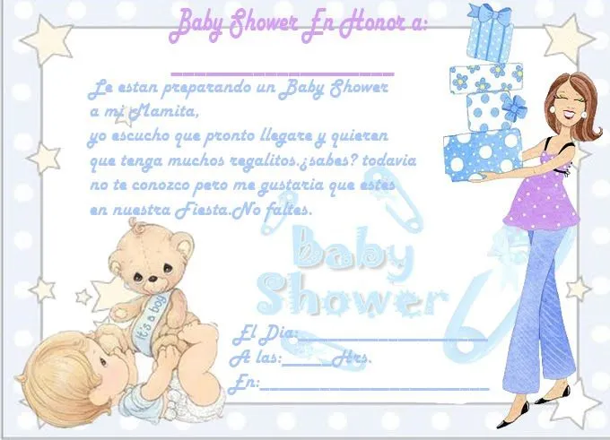 la casa de chichi: Invitacion Baby Shower