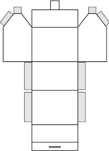 CASA PARA COLOREAR RECORTAR Y MONTAR CASA