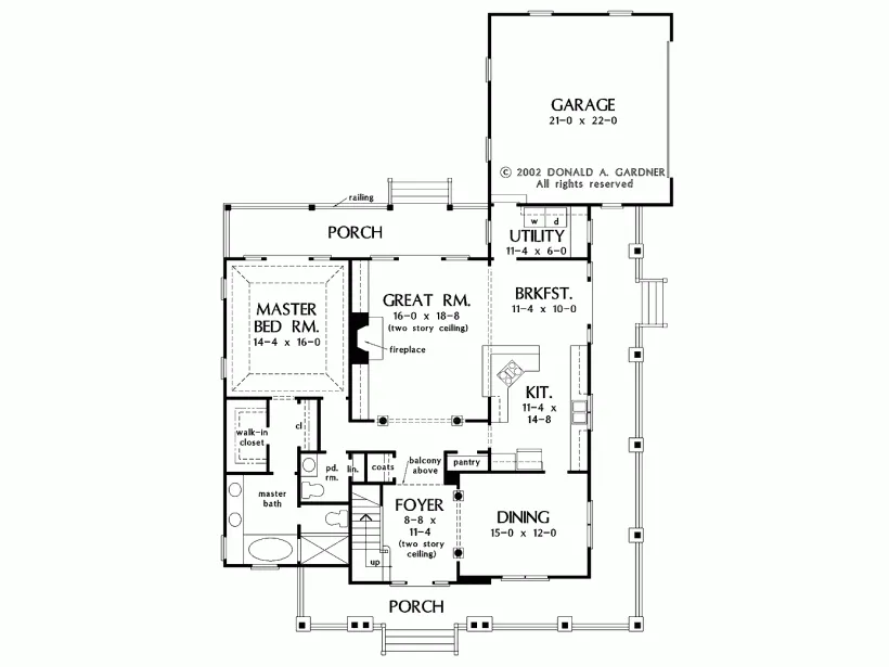 Casa estilo inglés de 2 plantas y 4 habitaciones | Planos de Casas