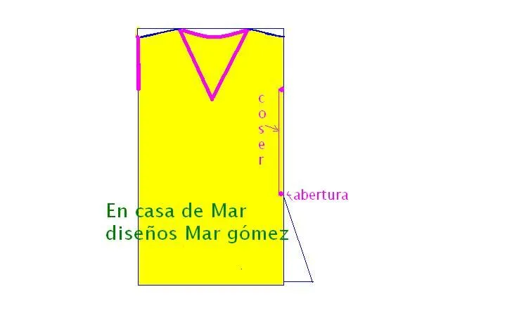 En casa de Mar. Diseños Mar gómez: túnica playera Mar gómez