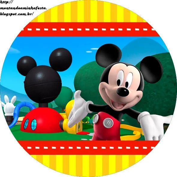 Imprimible gratuito de pegatinas de Mickey Mouse Clubhouse