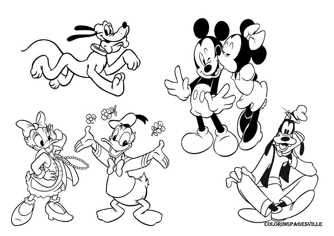 LAMINAS PARA COLOREAR - COLORING PAGES: La Casa de Mickey Mouse ...