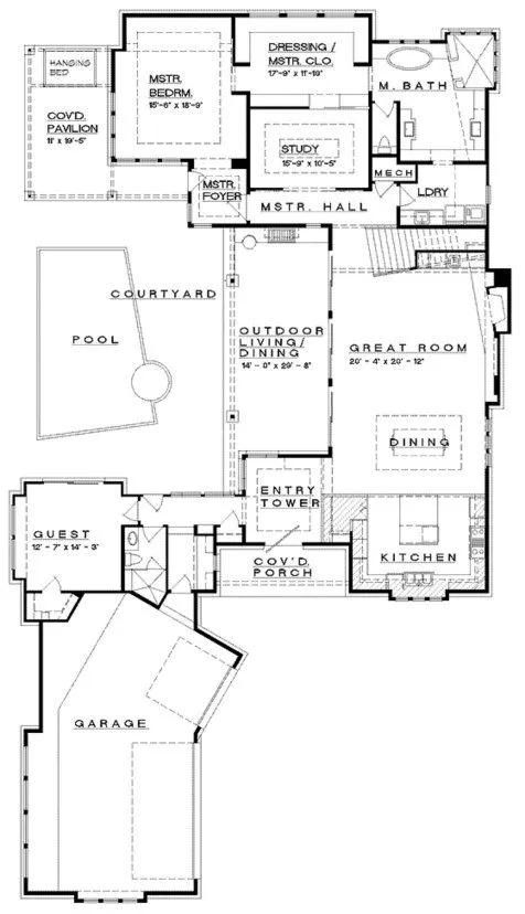 Casa moderna con pileta » Planos de Casas Gratis