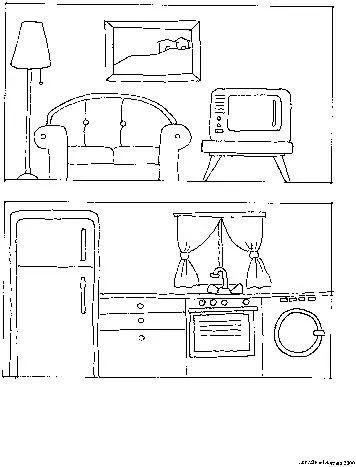 Dibujos partes de la casa para colorear - Imagui