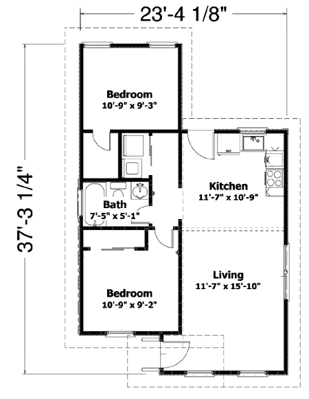 Casa pequeña de 66 metros cuadrados. | PLANOS Y CASAS | Pinterest