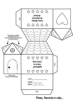 Casitas para recortar y armar - Imagui