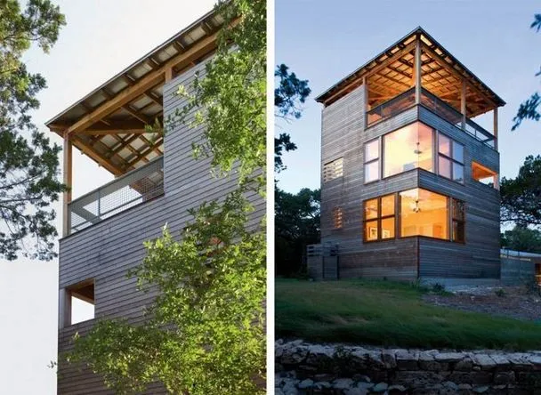 Casa Torre de madera y piedra | Casas de Madera Prefabricadas