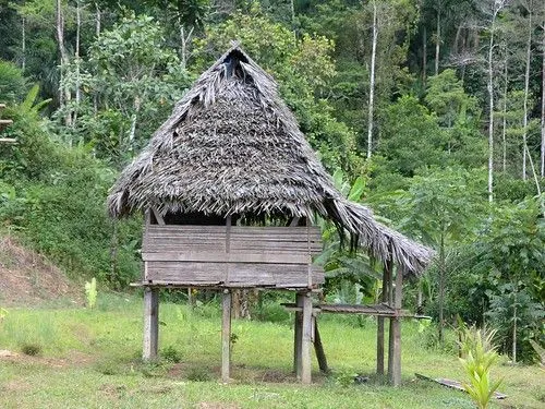 Casas indígenas (Ngöbe-Buglé) - Native houses; cerca de Miramar ...