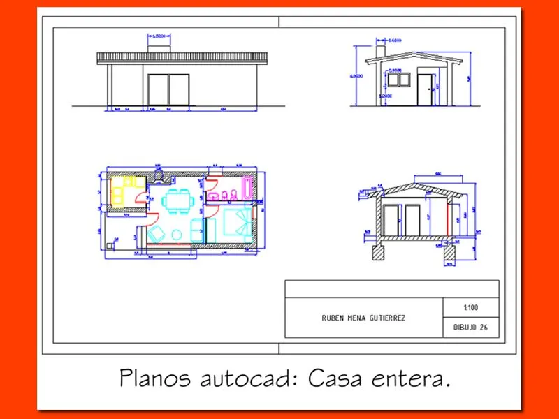 Casas planos autocad | Base sólida fiable de la casa