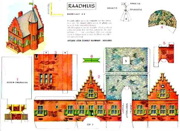 Dos casas recortables - Papel3D