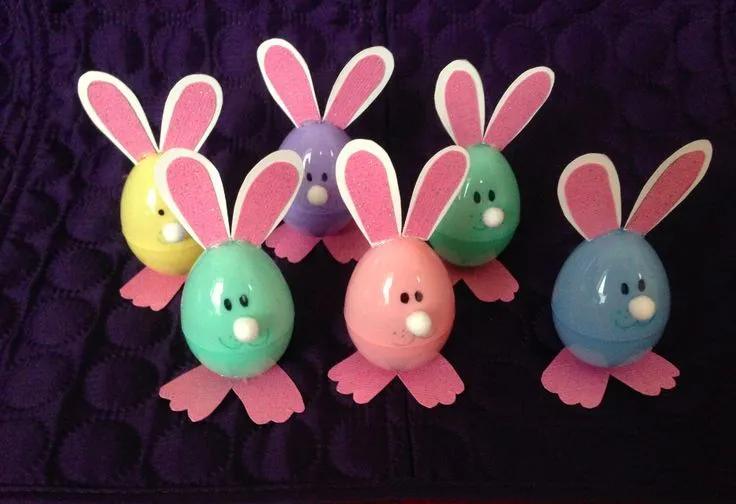 cascarones de plastico en forma de conejo. | easter eggs | Pinterest