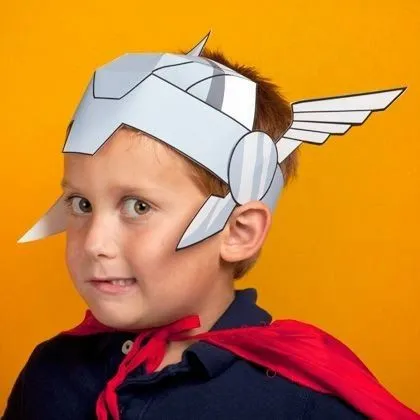 Casco de Thor para imprimir gratis. Juguetes de papel. | Ideas y ...