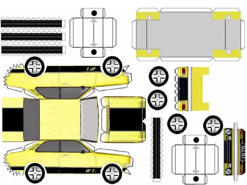 Casinha de Criança: Brinquedos de Papel Para Imprimir e Montar Carros