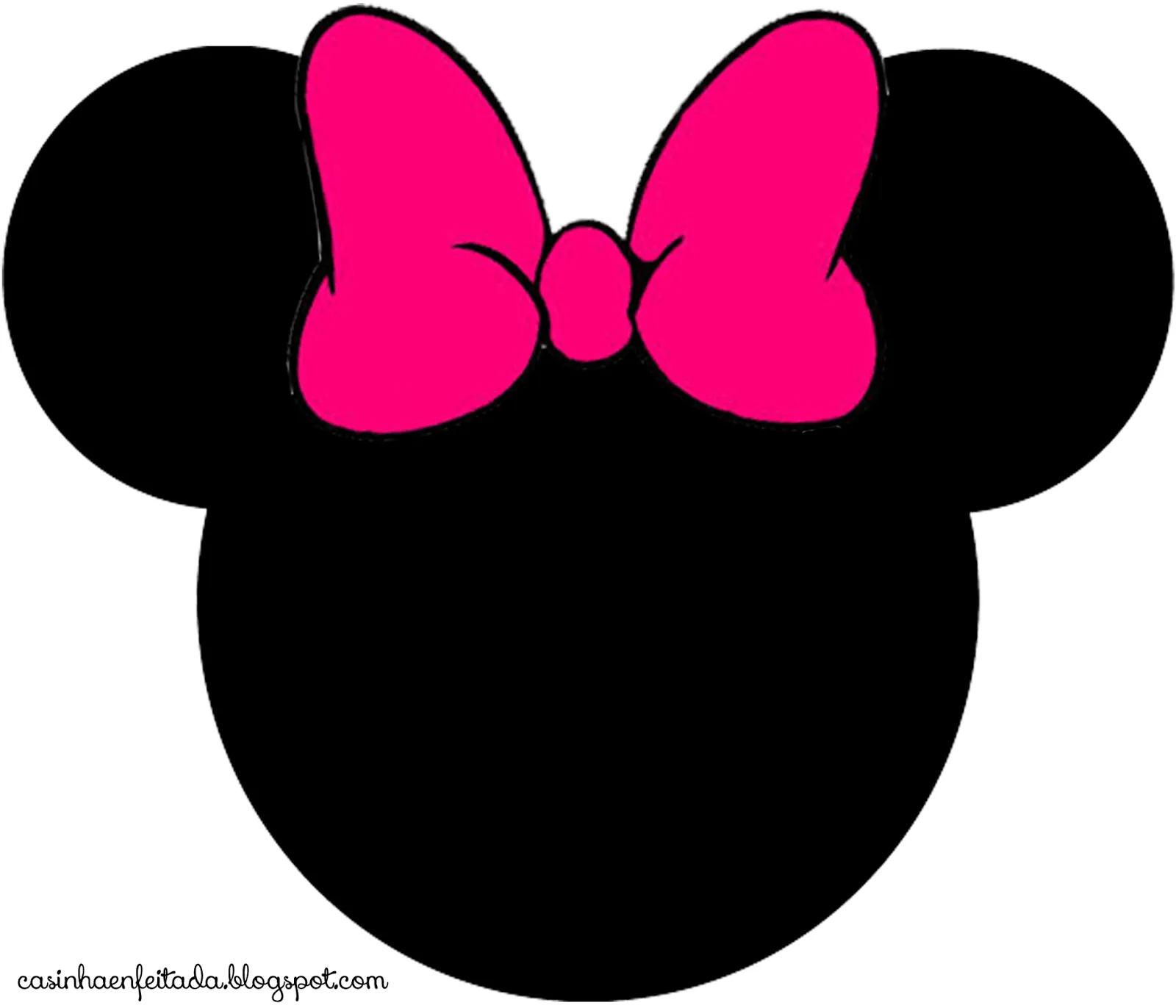 Casinha de Criança: Kit Festa Minnie Rosa Preto e Pink