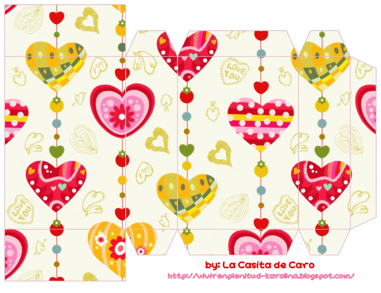 La Casita de Caro: Cajitas para San Valentin!!