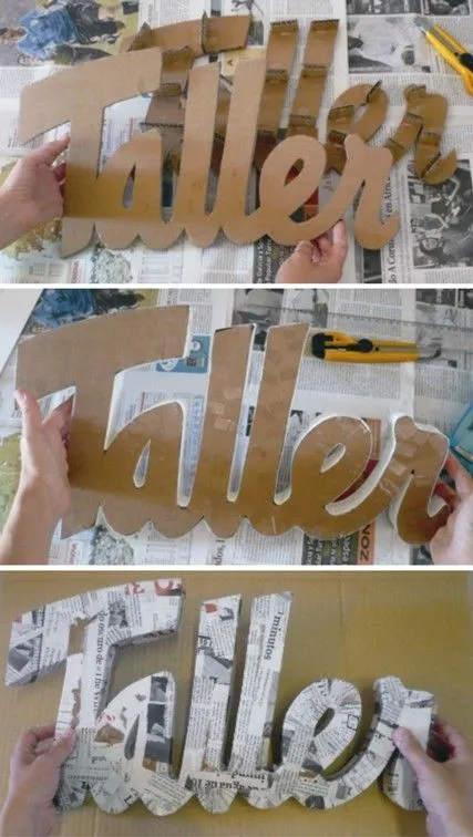 La casita de papel: DIY: Hacer letras decorativas muy fáciles