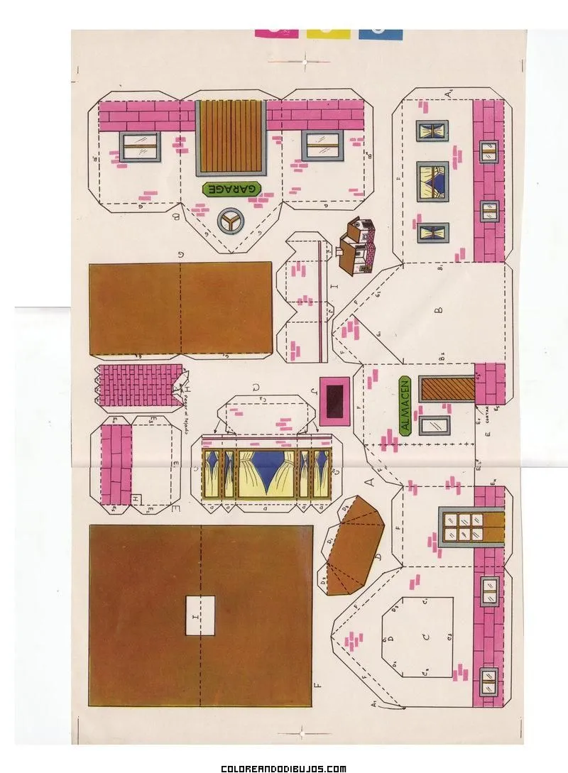 Casitas para recortar y armar - Imagui