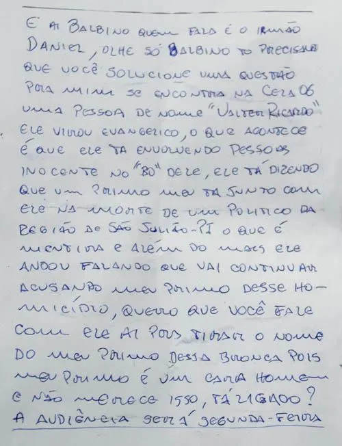 Caso Emídio Reis: Preso muda versão ao receber carta ameaçadora em ...