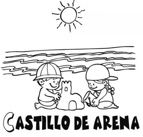 Castillo de arena: Dibujos para colorear