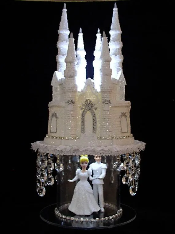 Castillo de Cenicienta pastel Topper boda por FairytaleAndFantasy