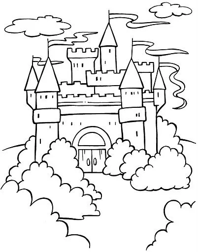 Castillo de las princesas Disney para colorear - Imagui