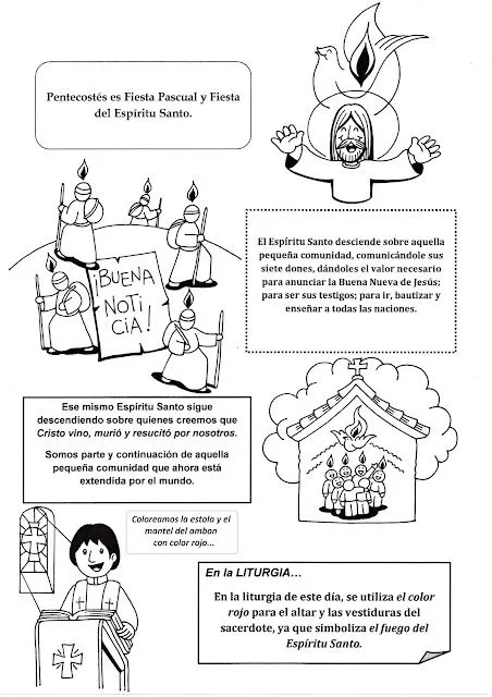 Parroquia La Inmaculada: Recursos para niños para Pentecostés