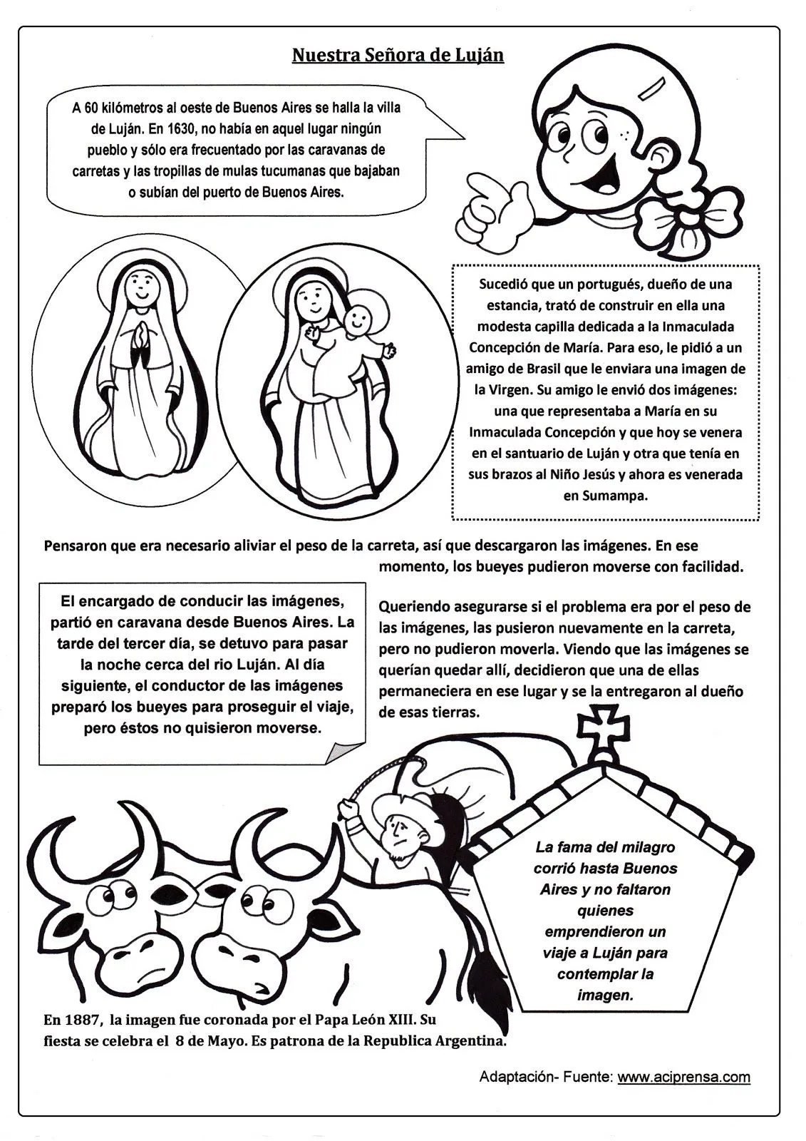 La Catequesis: Recursos Catequesis Nuestra Señora de Luján - 8 de Mayo