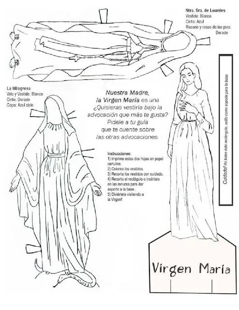 La Catequesis: Viste a la Virgen María con diferentes trajes