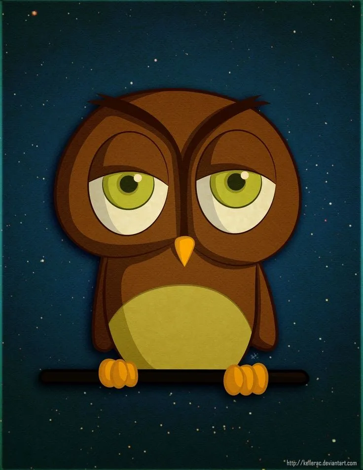 Catoon Owl /// Búho de caricatura | My Cartoons | Pinterest