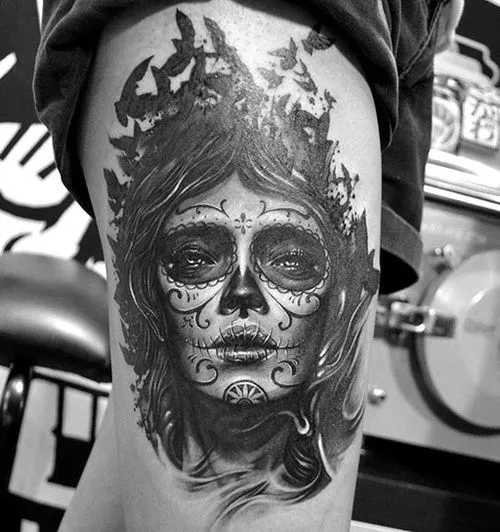 Catrina Skull Tattoo images