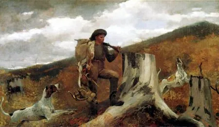 Cazador con perros - Winslow Homer - como impresión artística de ...