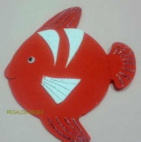 cd reciclado con goma eva cuadro pez | Recicle | Pinterest