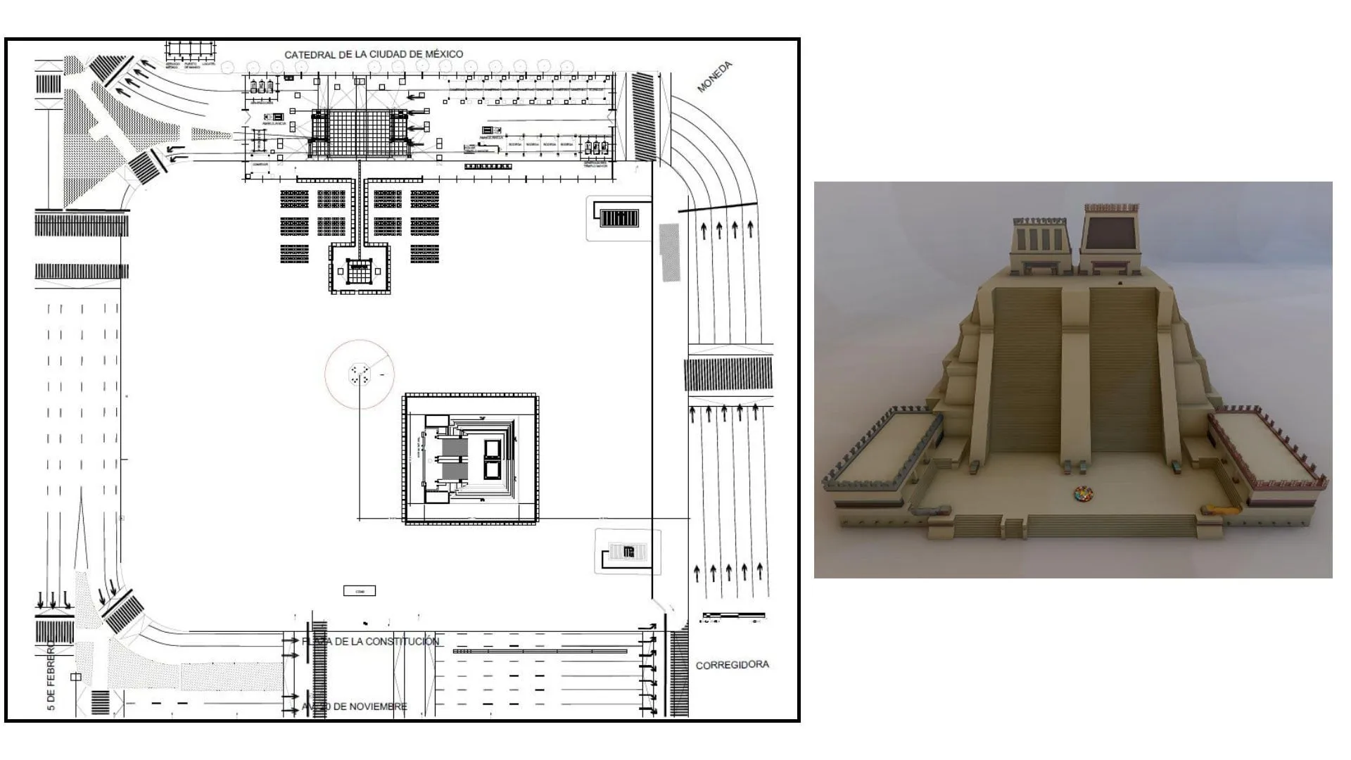 CDMX: así será la maqueta monumental del Templo Mayor en el Zócalo por los 500 años de resistencia indígena - Infobae