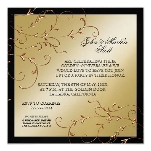 Celebración de 50 años, 50.a invitación del | Zazzle