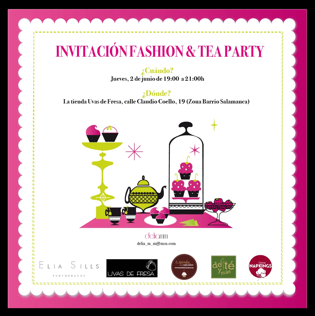 CELINA MARTIN: INVITACION "FASHION AND TEA PARTY"