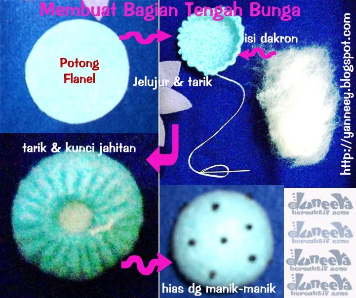 celoteh ^neey^: Tutorial : Bunga Flanel