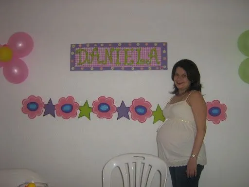 con nombre daniela y cenefa de flores y estrellas baby shower foamy ... con nombre daniela y cenefa de flores y estrellas baby shower foamy ...