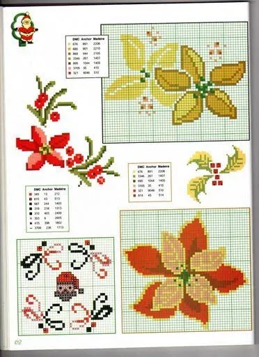 Cenefas en punto de cruz navideñas - Imagui