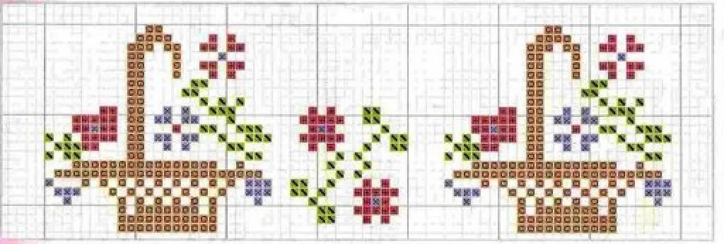 Cenefas punto de cruz para toallas de baño - Imagui