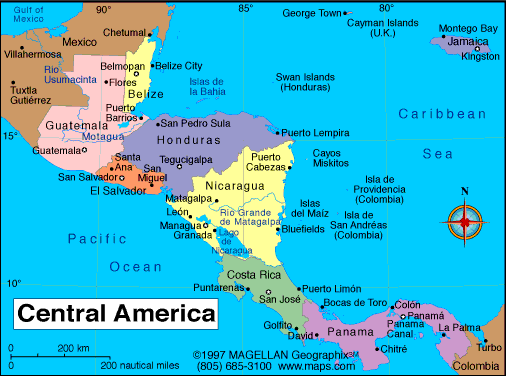 Central America Atlas: Maps and Online Resources | Infoplease.