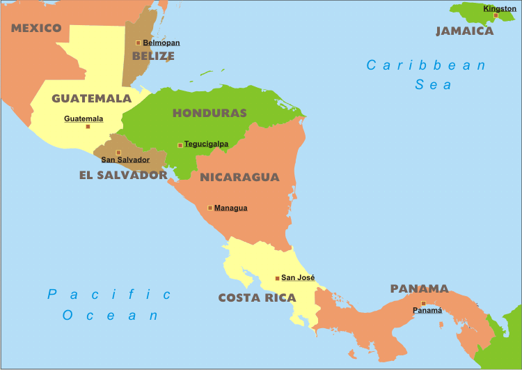 Central America Map | Formula 1