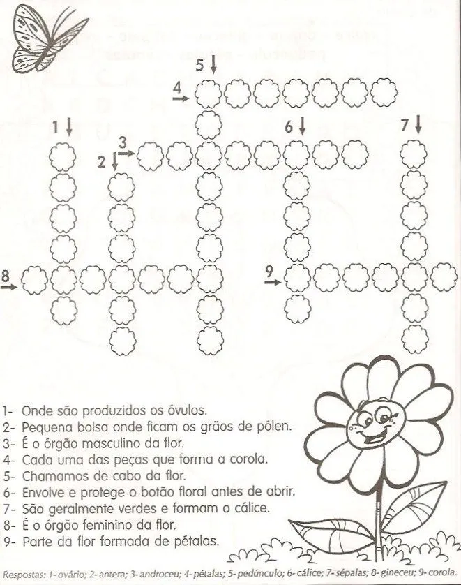 Centro de atividades escolares - Josefa Krysiaki: Partes da flor ...