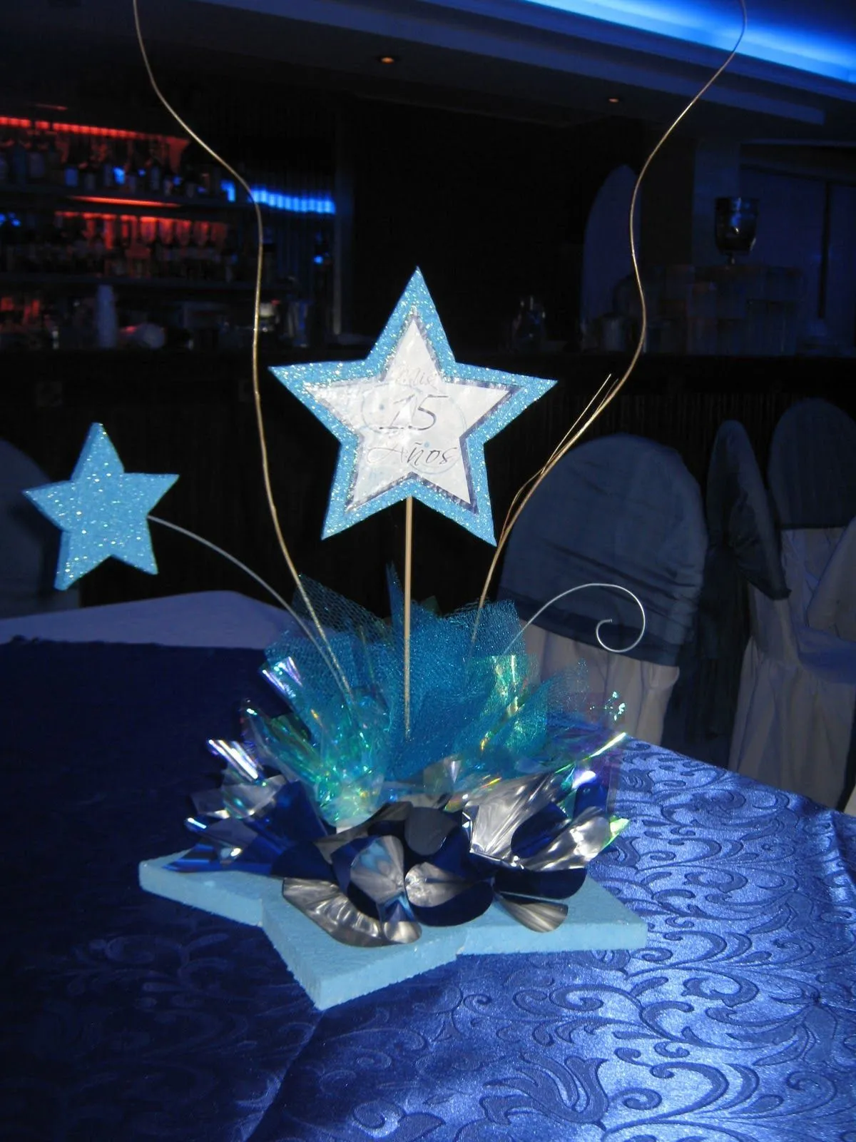 CENTRO DE MESA ESTRELLA PARA QUINCEANERA | Cumple | Pinterest ...