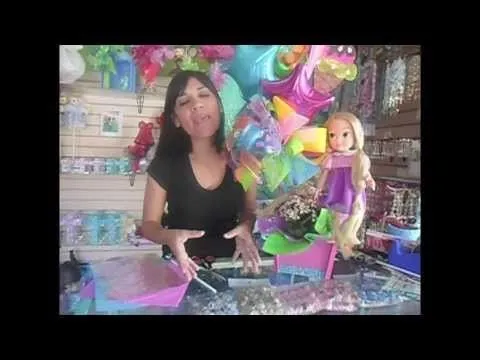 CENTRO DE MESA FACIL PARA FIESTA RAPUNZEL,ENREDADOS//TANGLED PARTY ...