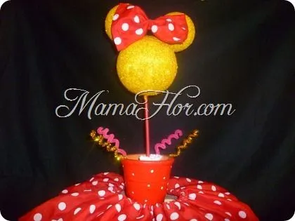 Como hacer un centro de mesa: de la Minnie - Manualidades MamaFlor