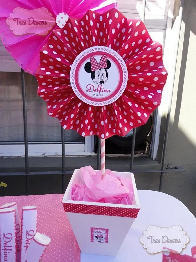 Centro de Mesa, Minnie Mouse! | Decoracion de michey mouse ...